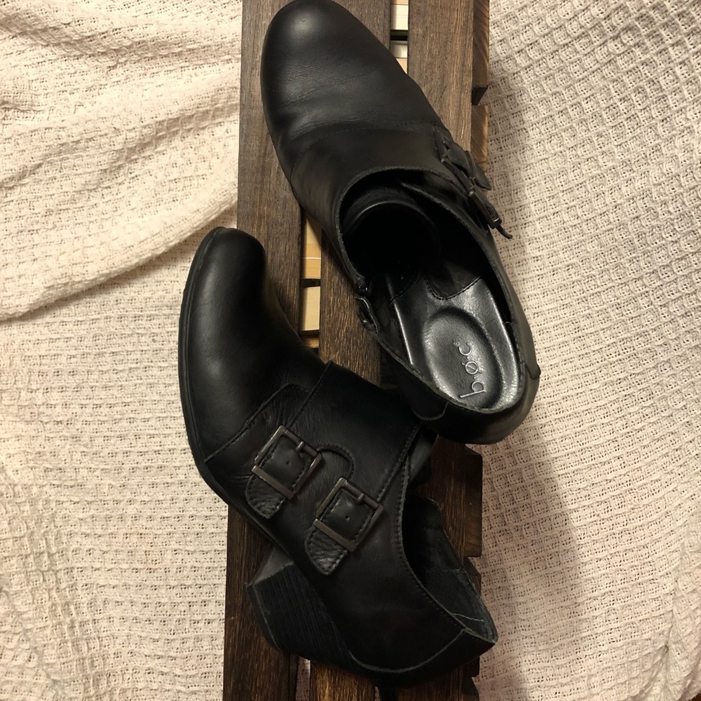 B.O.C monkstrap black leather bootie
